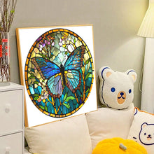 Load image into Gallery viewer, Glass Painting Butterfly 40*40CM (canvas) Full Round Drill Diamond Painting
