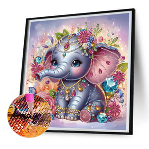Elephant 30*30CM (canvas) Partial Special-Shaped Drill Diamond Painting