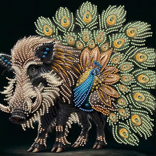 Load image into Gallery viewer, Boar Peacock 30*30CM (canvas) Partial Special-Shaped Drill Diamond Painting
