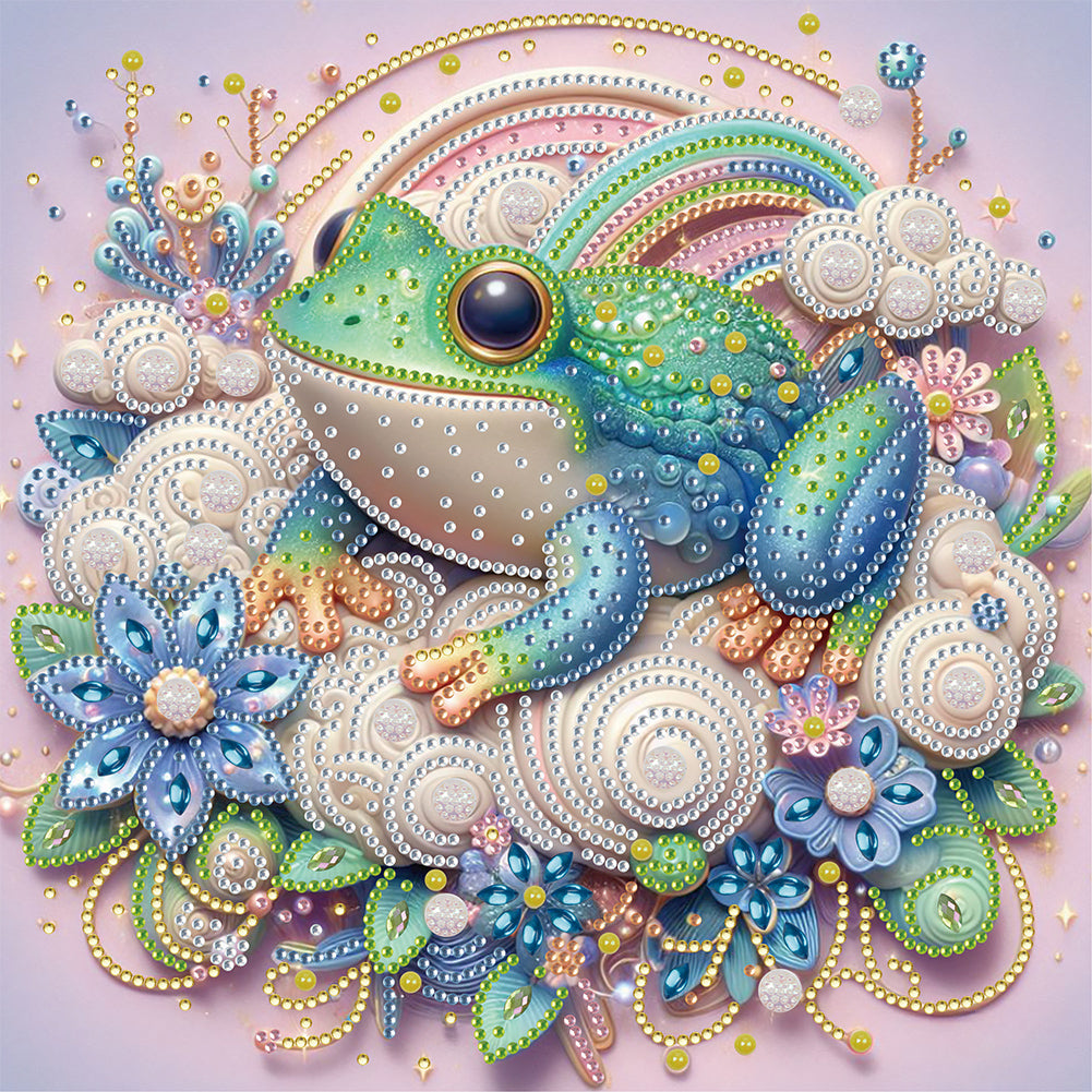 Frog 30*30CM (canvas) Partial Special-Shaped Drill Diamond Painting