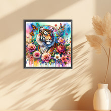 Load image into Gallery viewer, Flower Tiger 30*30CM (canvas) Full Round Drill Diamond Painting
