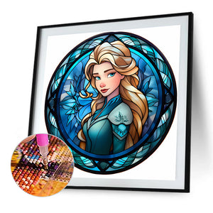Glass Painting Disney Princess-Princess Anna 40*40CM (canvas) Full AB Round Drill Diamond Painting