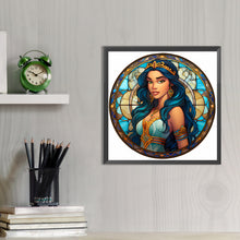Load image into Gallery viewer, Glass Painting Disney Princess-Princess Jasmine 40*40CM (canvas) Full AB Round Drill Diamond Painting
