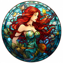 Load image into Gallery viewer, Glass Painting Disney Princess-Mermaid Princess 40*40CM (canvas) Full AB Round Drill Diamond Painting
