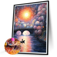 Load image into Gallery viewer, Small Bridge At Sunset And Flowing Water 40*50CM (canvas) Full AB Round Drill Diamond Painting
