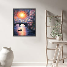 Load image into Gallery viewer, Small Bridge At Sunset And Flowing Water 40*50CM (canvas) Full AB Round Drill Diamond Painting
