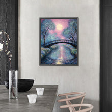 Load image into Gallery viewer, Small Bridge At Sunset And Flowing Water 40*50CM (canvas) Full AB Round Drill Diamond Painting
