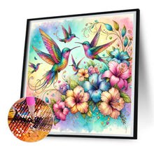 Load image into Gallery viewer, Flowers Hummingbird 30*30CM (canvas) Full Round Drill Diamond Painting

