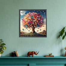 Load image into Gallery viewer, Colorful Butterfly Sacred Tree 30*30CM (canvas) Full Round Drill Diamond Painting
