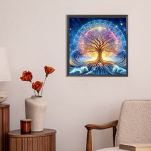 Load image into Gallery viewer, Beautiful Starry Sky Sacred Tree 30*30CM (canvas) Full Round Drill Diamond Painting
