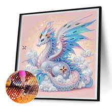 Load image into Gallery viewer, Colorful Feather Silver Dragon 30*30CM (canvas) Partial Special-Shaped Drill Diamond Painting
