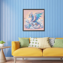 Load image into Gallery viewer, Colorful Feather Silver Dragon 30*30CM (canvas) Partial Special-Shaped Drill Diamond Painting
