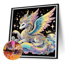 Load image into Gallery viewer, Colorful Feather Golden Dragon 30*30CM (canvas) Partial Special-Shaped Drill Diamond Painting
