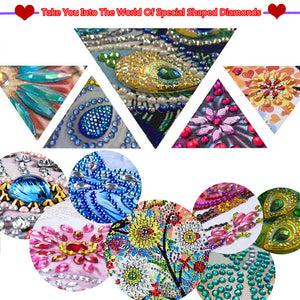 Colorful Butterfly 30*30CM (canvas) Partial Special-Shaped Drill Diamond Painting
