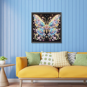 Colorful Butterfly 30*30CM (canvas) Partial Special-Shaped Drill Diamond Painting