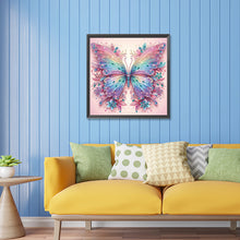 Load image into Gallery viewer, Pink Curtain Butterfly 30*30CM (canvas) Partial Special-Shaped Drill Diamond Painting
