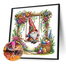Load image into Gallery viewer, Easter Swing Gnome 30*30CM (canvas) Partial Special-Shaped Drill Diamond Painting
