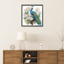 Load image into Gallery viewer, Flower Tree Peacock 30*30CM (canvas) Partial Special-Shaped Drill Diamond Painting
