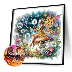 Dandelion Elf Girl 30*30CM (canvas) Partial Special-Shaped Drill Diamond Painting