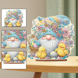 Acrylic Gnome Diamond Painting Art Tabletop Home Decoration (Easter Gnome 2)