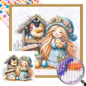 Goblin Little Girl 30*30CM (canvas) Full AB Round Drill Diamond Painting