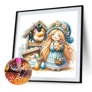 Goblin Little Girl 30*30CM (canvas) Full AB Round Drill Diamond Painting