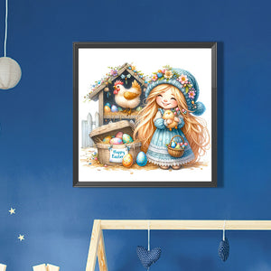 Goblin Little Girl 30*30CM (canvas) Full AB Round Drill Diamond Painting