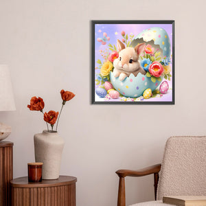 Rabbit In Easter Egg 30*30CM (canvas) Full Round Drill Diamond Painting