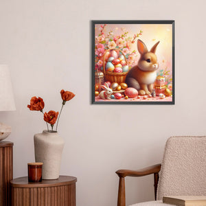 Eggplant And Rabbit 30*30CM (canvas) Full Round Drill Diamond Painting