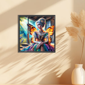 Garden Butterfly Fairy 30*30CM (canvas) Full Round Drill Diamond Painting