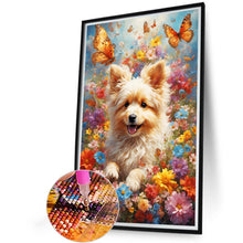 Load image into Gallery viewer, Flowers And Dogs 40*60CM (canvas) Full Round Drill Diamond Painting
