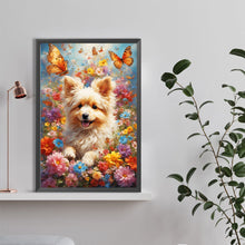 Load image into Gallery viewer, Flowers And Dogs 40*60CM (canvas) Full Round Drill Diamond Painting
