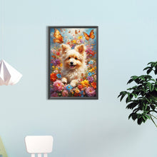 Load image into Gallery viewer, Flowers And Dogs 40*60CM (canvas) Full Round Drill Diamond Painting
