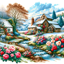 Load image into Gallery viewer, Pastoral House 30*30CM (canvas) Full Round Drill Diamond Painting
