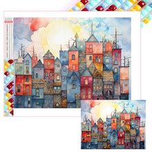 Load image into Gallery viewer, Colorful Lattice House 40*30CM (canvas) Full Square Drill Diamond Painting
