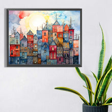 Load image into Gallery viewer, Colorful Lattice House 40*30CM (canvas) Full Square Drill Diamond Painting
