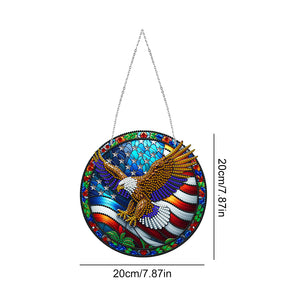 Sun Catcher Diamond Painting Dot Pendant for Office Decor (American EagleKJ0107)