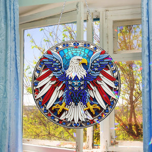 Sun Catcher Diamond Painting Dot Pendant for Office Decor (American EagleKJ0108)