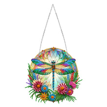 Load image into Gallery viewer, Sun Catcher Diamond Painting Dot Pendant for Office Decor (Dragonfly KJ0110)
