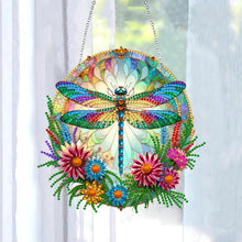 Load image into Gallery viewer, Sun Catcher Diamond Painting Dot Pendant for Office Decor (Dragonfly KJ0110)
