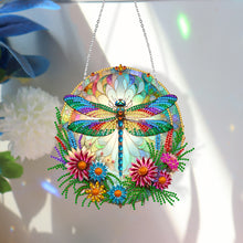 Load image into Gallery viewer, Sun Catcher Diamond Painting Dot Pendant for Office Decor (Dragonfly KJ0110)
