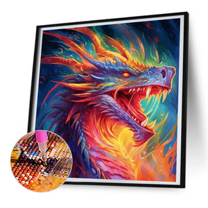Colorful Dragon 30*30CM (canvas) Full Round Drill Diamond Painting