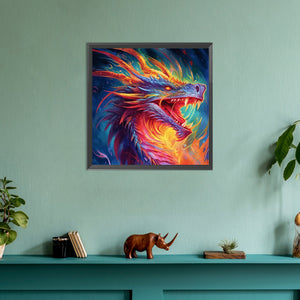 Colorful Dragon 30*30CM (canvas) Full Round Drill Diamond Painting