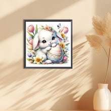 Load image into Gallery viewer, Lop-Eared Rabbit And Easter Eggs 30*30CM (canvas) Full Round Drill Diamond Painting
