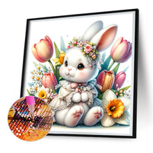 Load image into Gallery viewer, Flowers And Elegant Bunny 30*30CM (canvas) Full Round Drill Diamond Painting
