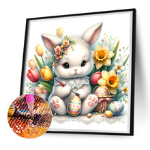 Load image into Gallery viewer, Little Bunny Painting Easter Eggs 30*30CM (canvas) Full Round Drill Diamond Painting
