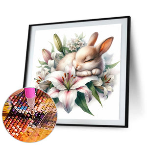 Budding Rabbit 30*30CM (canvas) Full Round Drill Diamond Painting