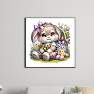 Cartoon Bunny 30*30CM (canvas) Full Round Drill Diamond Painting