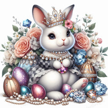 Load image into Gallery viewer, Jewelry Bunny 30*30CM (canvas) Full Round Drill Diamond Painting
