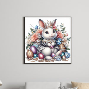 Jewelry Bunny 30*30CM (canvas) Full Round Drill Diamond Painting